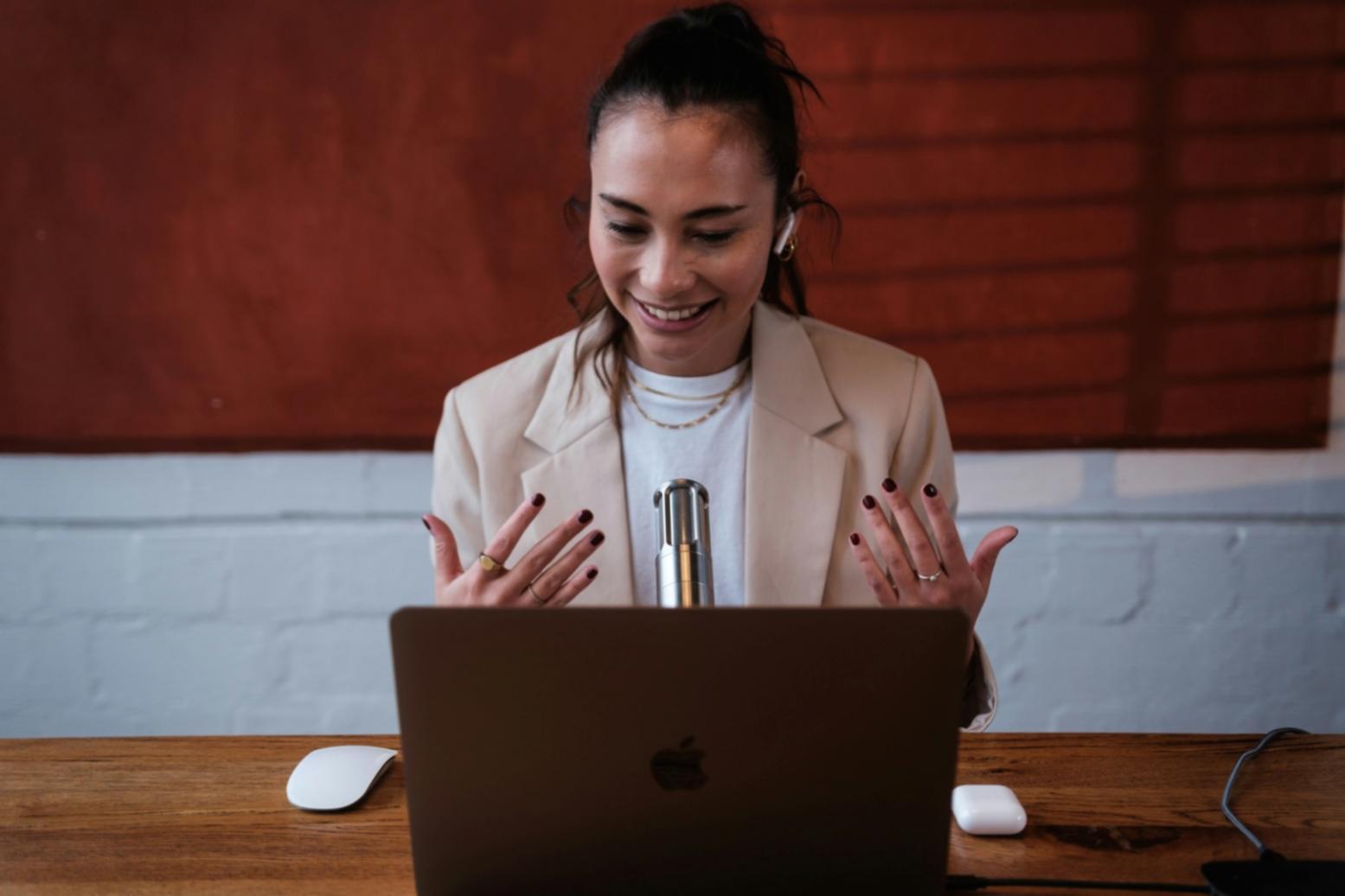 Group of journalism students conducting field interviews and gathering information for news stories
